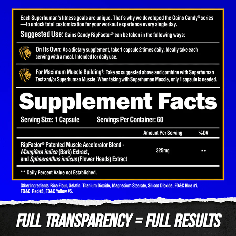 GAINS CANDY™ RIPFACTOR® - Increase Muscle Strength & Size† - Image 3