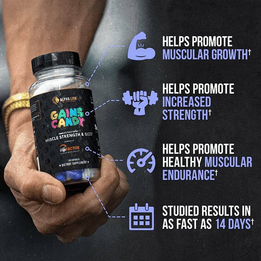 GAINS CANDY™ RIPFACTOR® - Increase Muscle Strength & Size† - Image 7