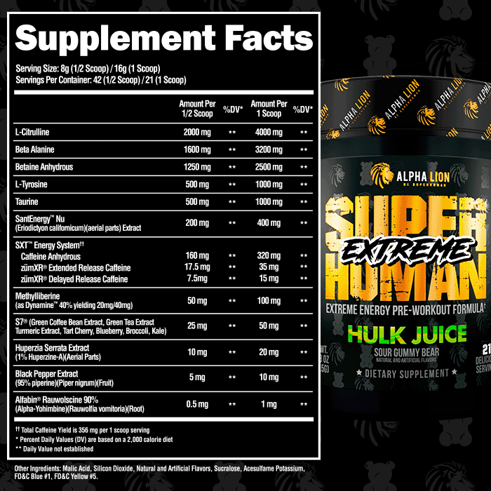 SUPERHUMAN® EXTREME - Extreme Energy Pre-Workout Formula - Image 12